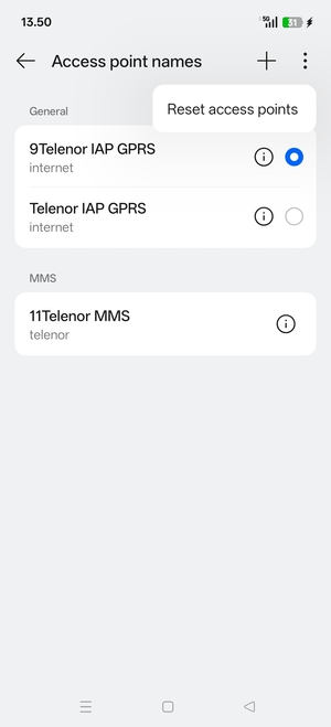 Select Reset access points