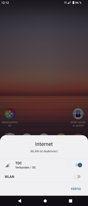 Wählen Sie FERTIG