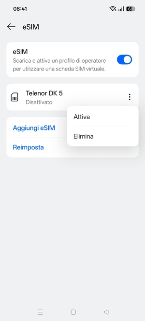 Seleziona  Attiva
