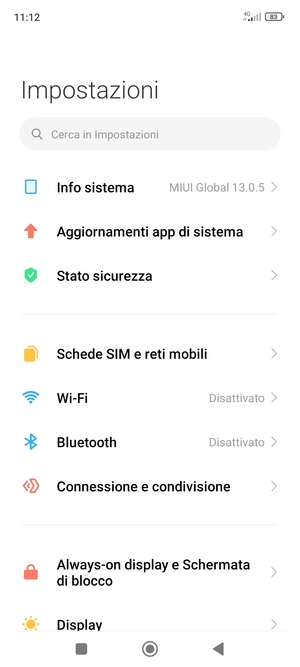 Seleziona Schede SIM e reti mobili