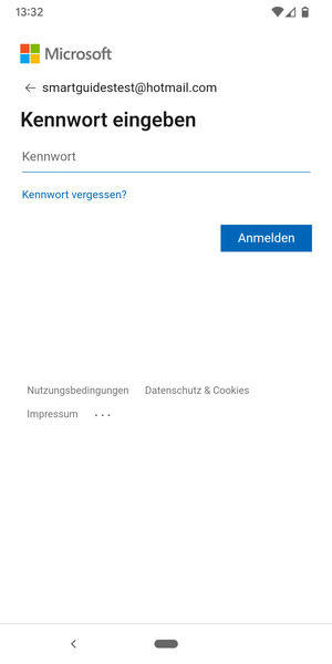 Geben Sie Ihre Passwort ein und wählen Sie Anmelden