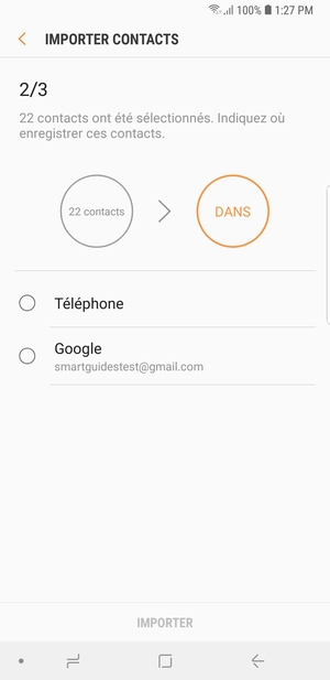 Sélectionnez votre compte Google