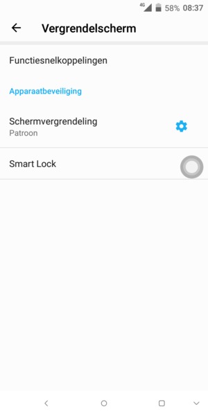 Uw telefoon is nu beveiligd met een schermvergrendeling