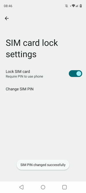 Your SIM PIN has been changed