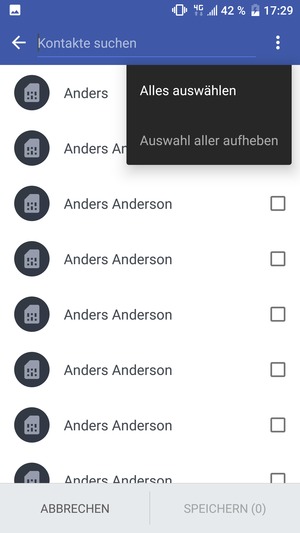 Wählen Sie Alles auswählen