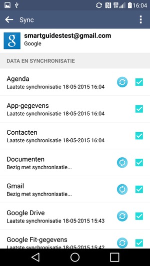 Uw gegevens worden gesynchroniseerd