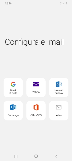 Seleziona Hotmail Outlook