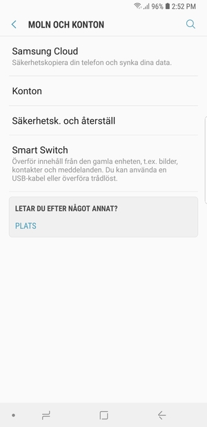 Välj Konton