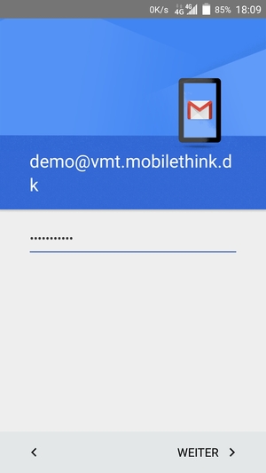 Geben Sie Ihre Passwort ein und wählen Sie WEITER