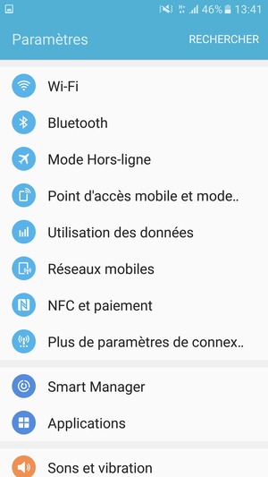 Sélectionnez Wi-Fi