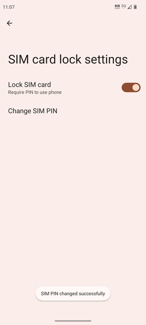 Your SIM PIN has been changed