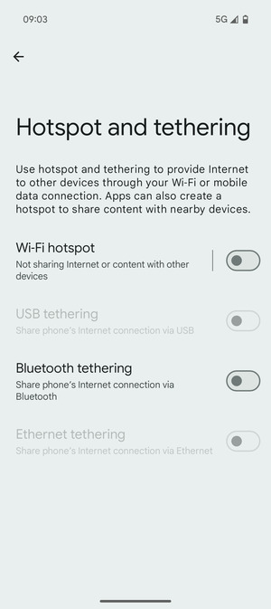 Select Wi-Fi hotspot