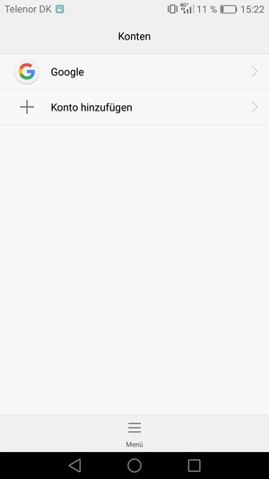 Wählen Sie Google