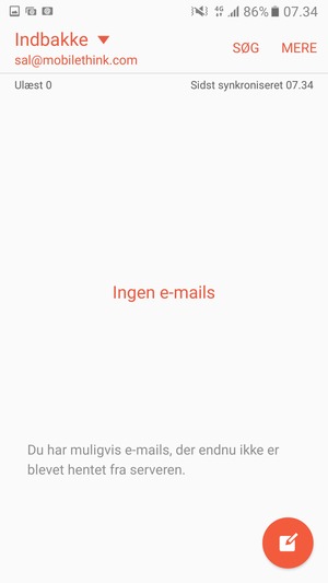 Din konto er klar til brug