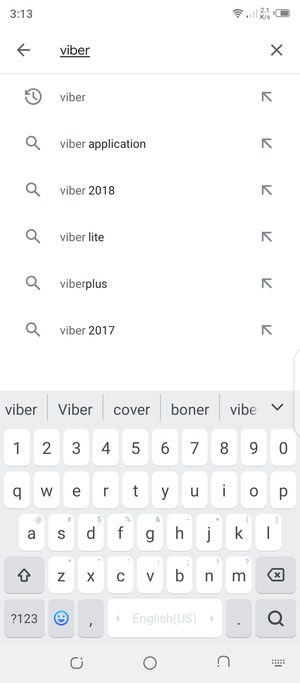 Enter the app name and select Search