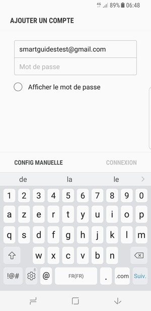 Saisissez votre adresse Gmail et sélectionnez Suiv.