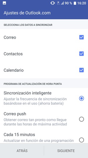 Seleccione SIGUIENTE