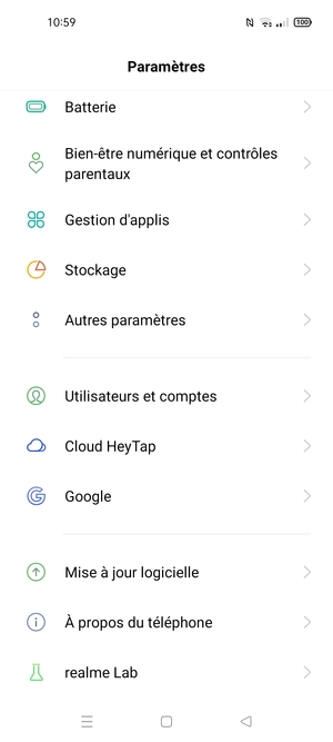 Faites défiler et sélectionnez Mise à jour logicielle