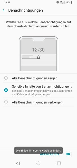 Wählen Sie die gewünschte Option und wählen Sie OK