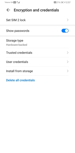 Select Set SIM lock