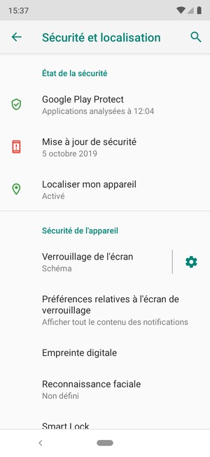 Votre téléphone est maintenant sécurisé par un écran de verrouillage