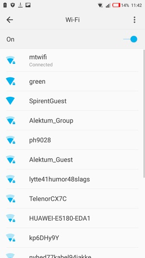 You are now connected to the Wi-Fi network
