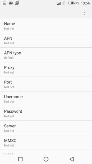 Enter MMS information