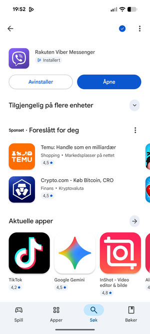 Velg Åpne