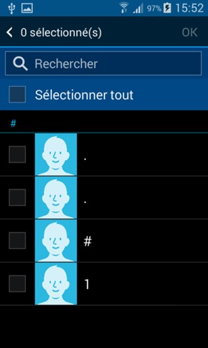 Cochez la case Sélectionner tout