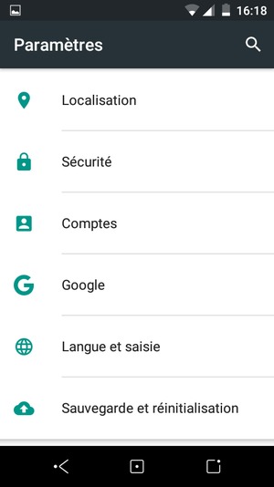 Faites défiler et sélectionnez Sécurité