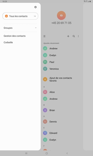 Sélectionnez Gestion de contacts
