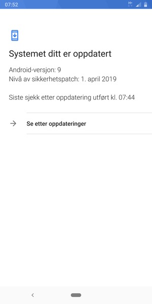 Velg Se etter oppdateringer