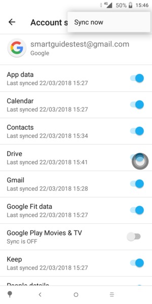 Select Sync now