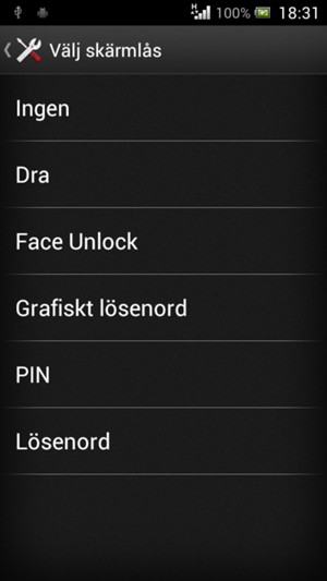 Välj Grafiskt lösenord