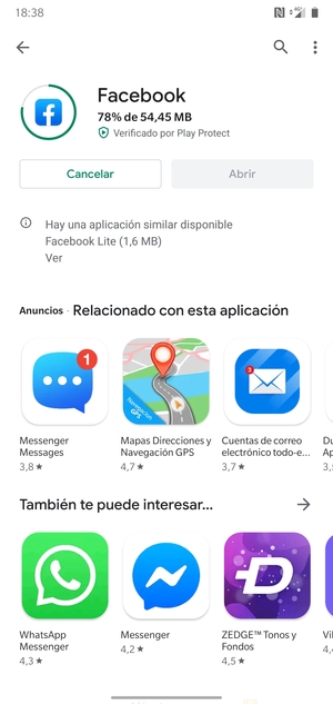Espere a que el proceso de instalación finalice