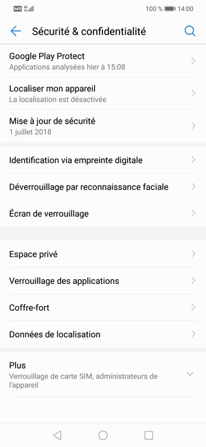 Sélectionnez Plus