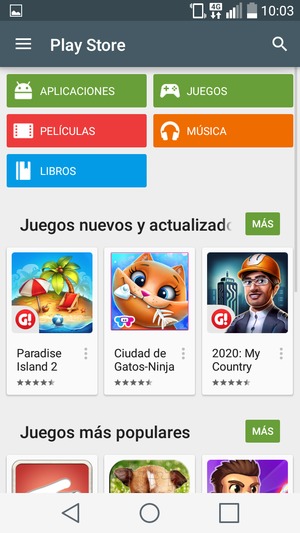 Seleccione el botón de Búsqueda
