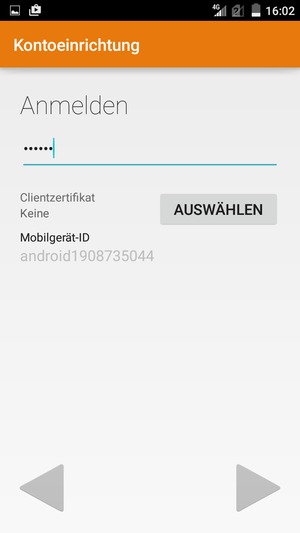 Geben Sie Ihre Passwort ein und wählen Sie Weiter