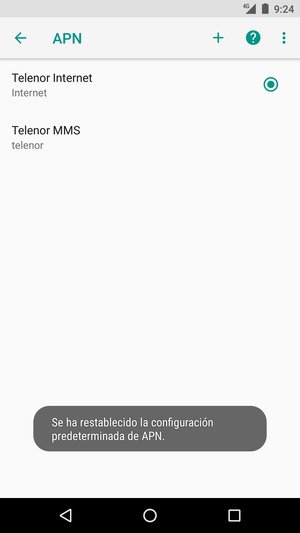 Seleccione Nuevo APN