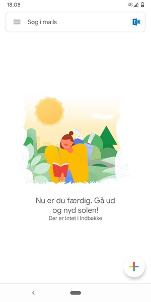 Din Gmail er klar til brug