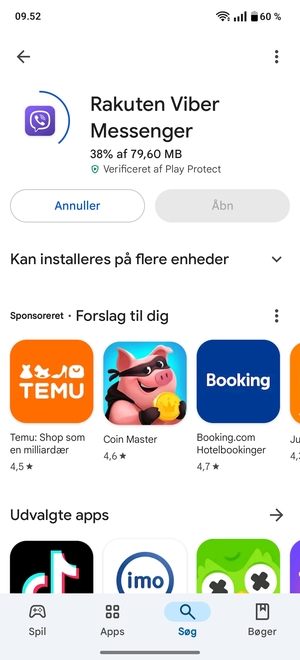 Afvent at installeringen er afsluttet