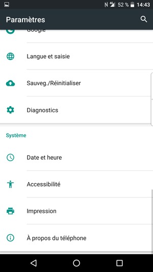 Faites défiler et sélectionnez À propos du téléphone