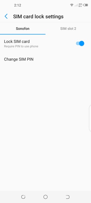 Select Public and select Change SIM PIN