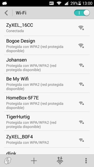 Ahora está conectado a la red Wi-Fi