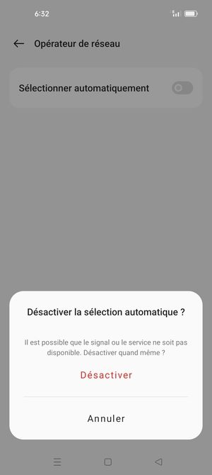 Sélectionnez Désactiver