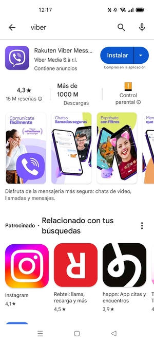 Seleccione la aplicación