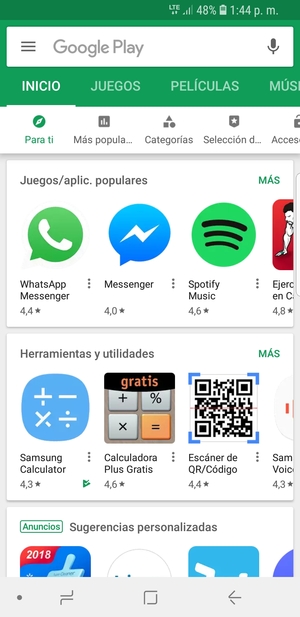 Seleccione la barra de Búsqueda