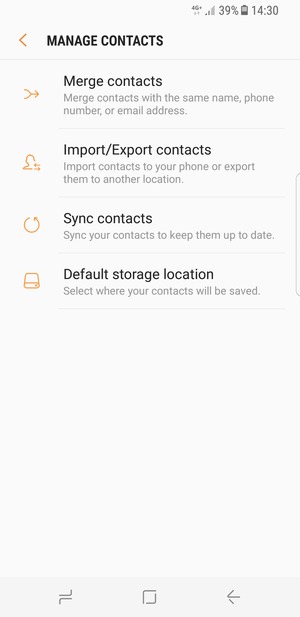 Select Import/Export contacts