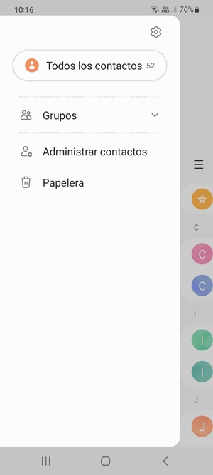 Seleccione Administrar contactos