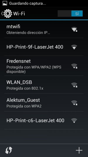 Ahora está conectado a la red Wi-Fi